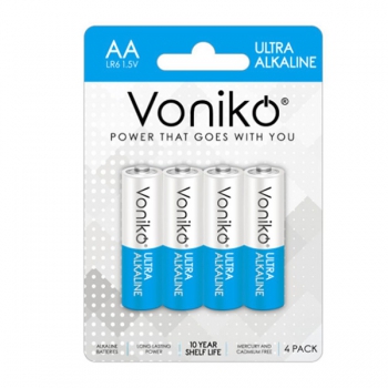 Pin AA Voniko Usa Alkaline - vỉ 4 viên